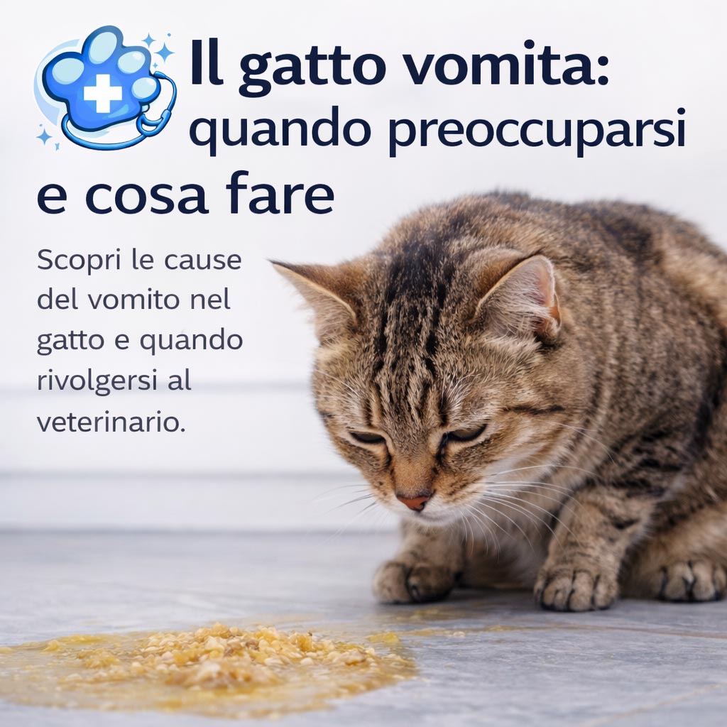 🐱 Il gatto vomita: quando preoccuparsi e cosa fare