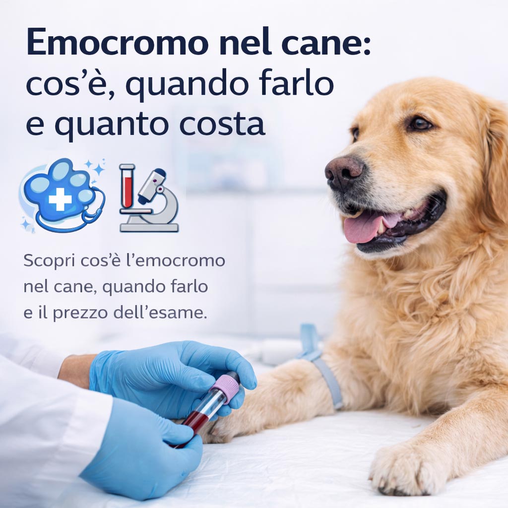 Emocromo nel cane: cos’è, quando farlo e quanto costa